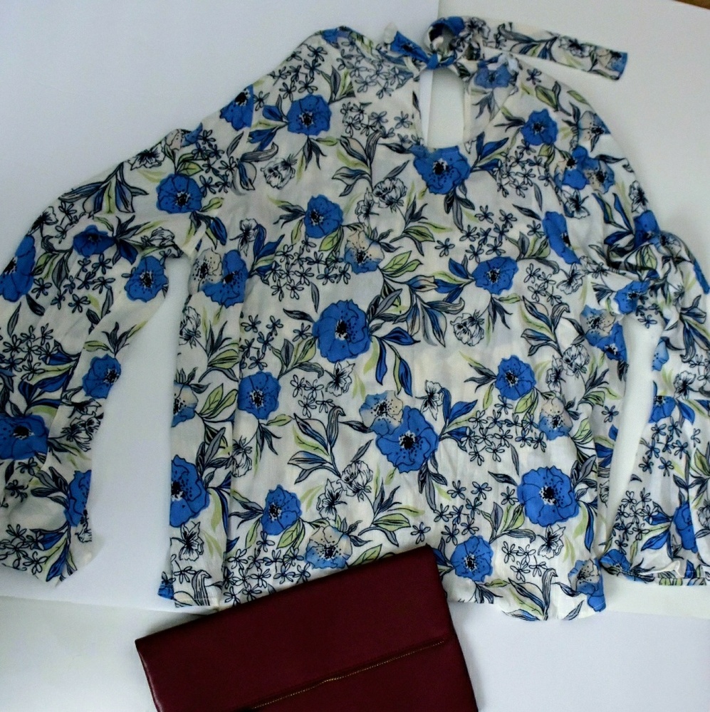 Gorgeous chiffon blouse Sz L